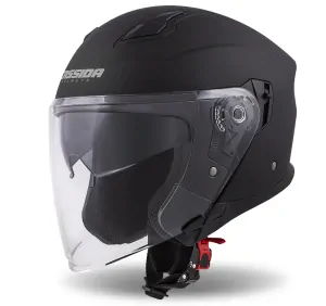 PŘILBA JET TECH, CASSIDA (ČERNÁ MATNÁ/ŠEDÁ LOGA)