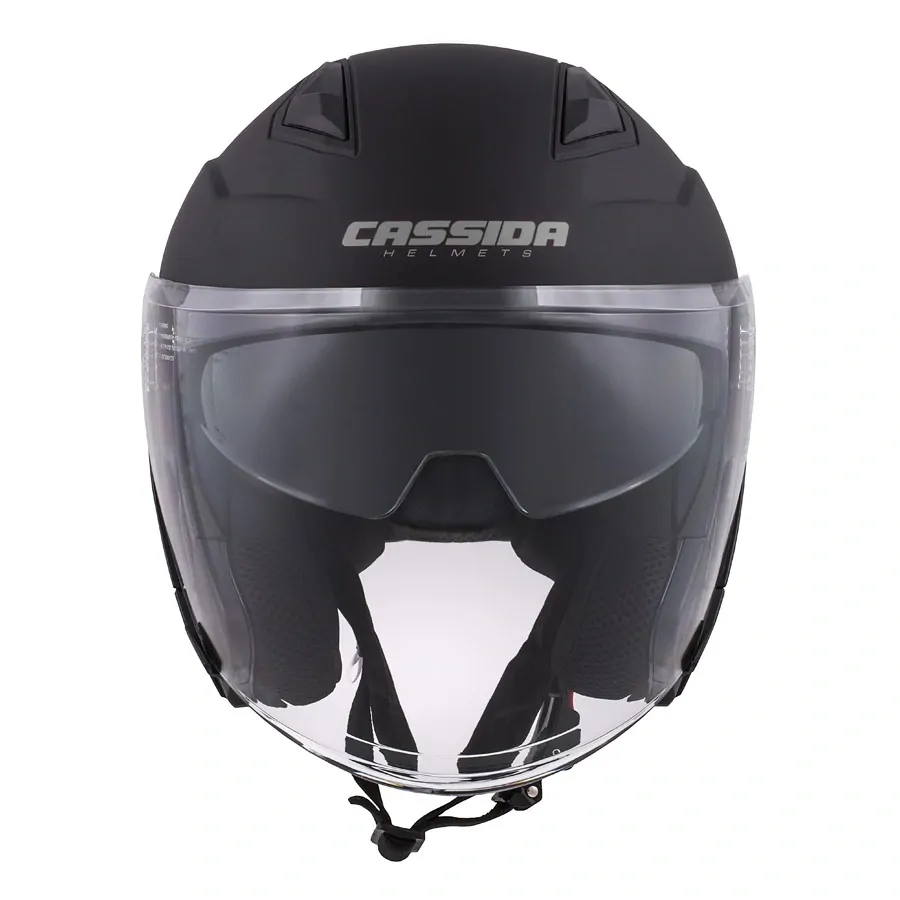 PŘILBA JET TECH, CASSIDA (ČERNÁ MATNÁ/ŠEDÁ LOGA)