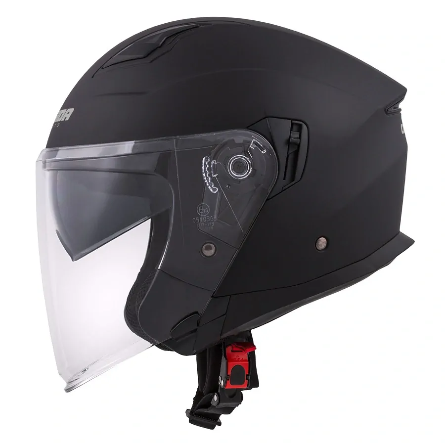 PŘILBA JET TECH, CASSIDA (ČERNÁ MATNÁ/ŠEDÁ LOGA)